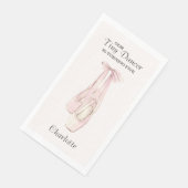 Tiny Dancer Ballerina Pink Girls Birthday Serviette (Ecke)