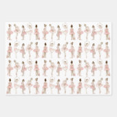 Tiny Dancer Ballerina Rosa Mädchen Geburtstag Geschenkpapier Set (Vorderseite)