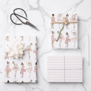 Tiny Dancer Ballerina Rosa Mädchen Geburtstag Geschenkpapier Set