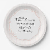 Tiny Dancer Ballerina Rosa Mädchen Geburtstag Pappteller (Vorderseite)