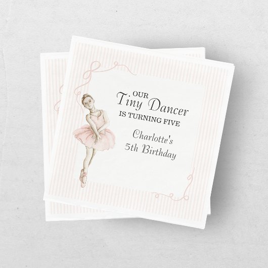 Tiny Dancer Ballerina Rosa Mädchen Geburtstag Serviette