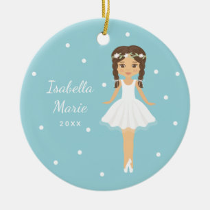 Tiny Dancer Blue Ballerina Ballerina Tänzer Weihna Keramik Ornament