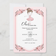 Tiny Dancer | Pink Floral Ballet Geburtstagsparty
