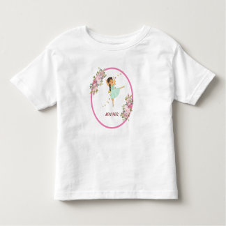 Tiny Dancer | Pink Floral Ballet Geburtstagsparty Kleinkind T-shirt