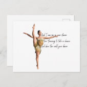 Tiny Dancer Series Green Postkarte (Vorne/Hinten)