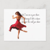 Tiny Dancer Series Red Postkarte (Vorderseite)