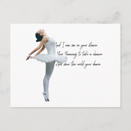 Tiny Dancer Series White Postkarte (Vorderseite)