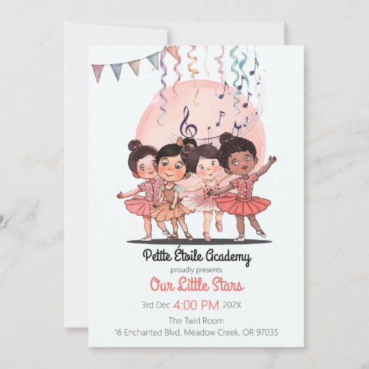 Tiny Dancers Erwägungsgrund Einladung - Custom Stu (Vorderseite)
