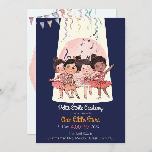 Tiny Dancers Erwägungsgrund Einladung - Custom Stu (Vorne/Hinten)