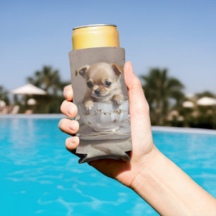 Tiny Delight: Chihuahua Puppy in einem Teacup Selters Dosenkühler