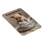 Tiny Delight: Chihuahua-Welpe in einem Teacup, Magnet (Rechte Seite)