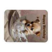 Tiny Delight: Chihuahua-Welpe in einem Teacup, Magnet (Horizontal)