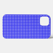 Tiny Diamonds Squares Muster Cobalt Blue White Case-Mate iPhone Hülle (Rückseite (Horizontal))