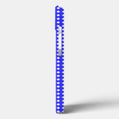 Tiny Diamonds Squares Muster Cobalt Blue White Case-Mate iPhone Hülle (Rückseite / Links)
