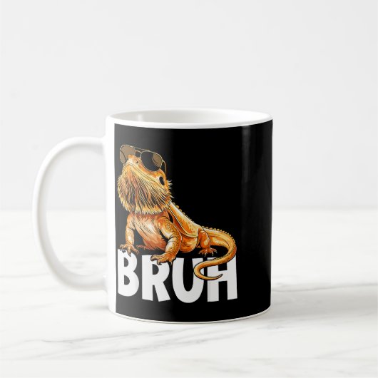Tiny Dinosaur Bruh Bearded Dragon Lover  Kaffeetasse (Links)