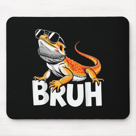 Tiny Dinosaur Bruh Bearded Dragon Lover Weihnachte Mousepad (Vorne)