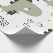 Tiny Dinosaur Geschenkpapier (Ecke)