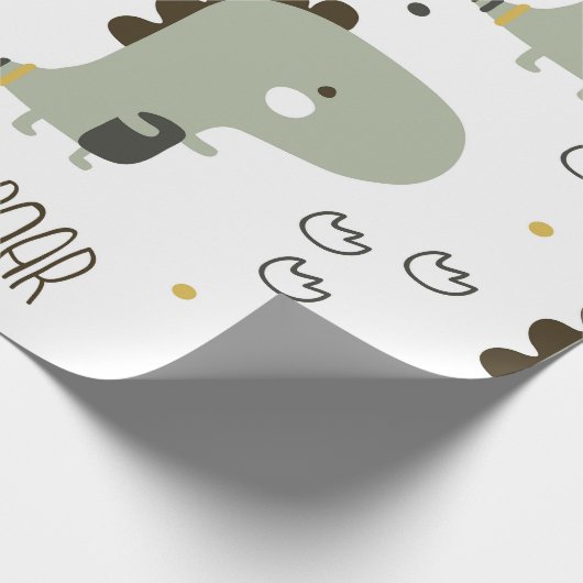 Tiny Dinosaur Geschenkpapier (Ecke)
