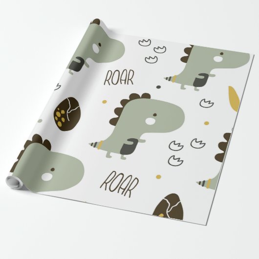 Tiny Dinosaur Geschenkpapier (Ungerollt)