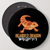 Tiny Dinosaur Whisperer Pet Reptile Lover Bart Button (Vorne & Hinten)