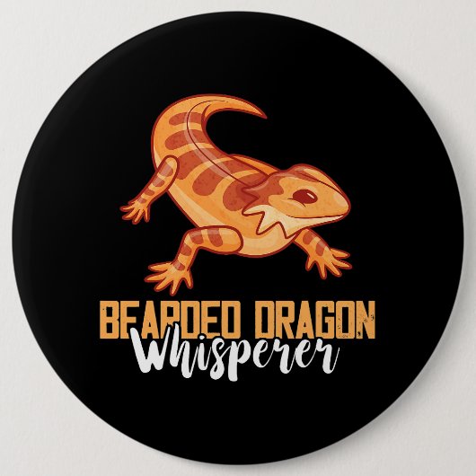 Tiny Dinosaur Whisperer Pet Reptile Lover Bart Button (Vorderseite)