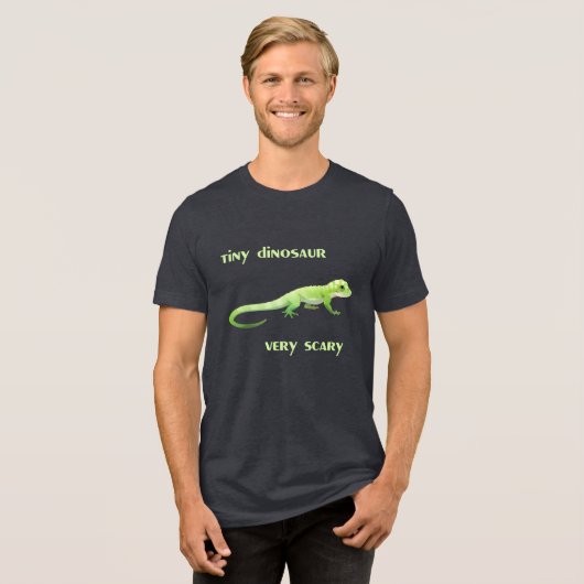 Tiny Dinosaurier, sehr Beängstigend Tri-Blend Shirt (Vorderseite voll)