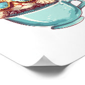 Tiny Diver Cat - Funny Scuba Kitty Tee Lover Poster (Ecke)