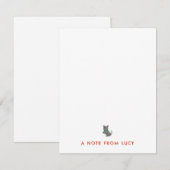 Tiny Dog Children's Stationery Mitteilungskarte (Vorne/Hinten)