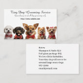 Tiny Dog Grooming Service Visitenkarte (Vorne/Hinten)