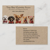 Tiny Dog Grooming Service Visitenkarte (Vorne/Hinten)