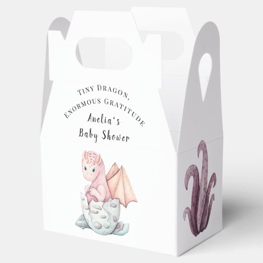 Tiny Dragon, enorme Dankbarkeit Geschenkschachtel (Geöffnet)