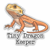 Tiny Dragon Keeper Barted Dragon Aufkleber (Vorderseite)