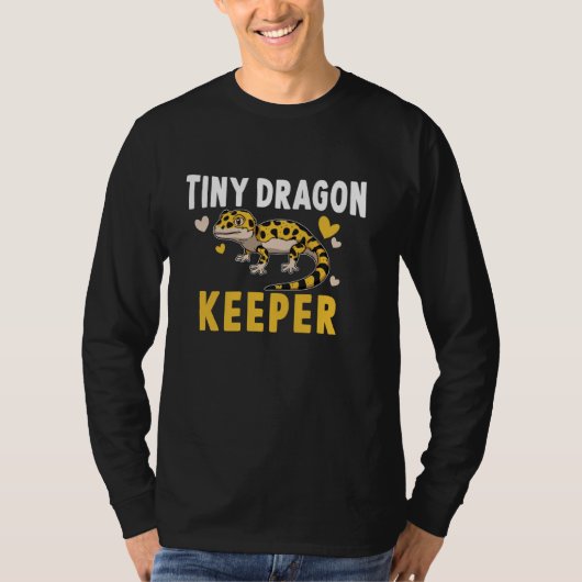 Tiny Dragon Keeper Leopard Gecko Lover Lizard Rept T-Shirt (Vorderseite)