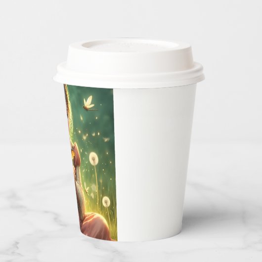 Tiny Dragon Keeper mit Schmetterlingen Pappbecher (Links)