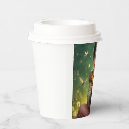 Tiny Dragon Keeper mit Schmetterlingen Pappbecher (Rechts)