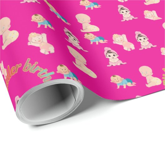 Tiny Dreams Day hot pink Geschenkpapier (Rolleneckpunkt)