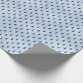 Tiny Elegant Blue Ice Weihnachtsbaumen Geschenk Geschenkpapier (Ecke)