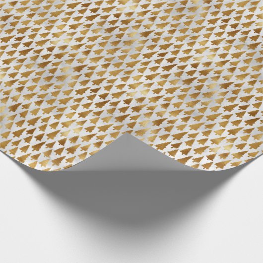 Tiny Elegant Imitate Foil Christmas Trees Geschenk Geschenkpapier (Ecke)