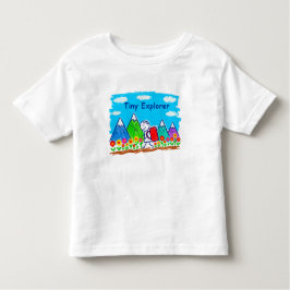 Tiny Explorer Stick Figure Hiking Illustration Kleinkind T-shirt