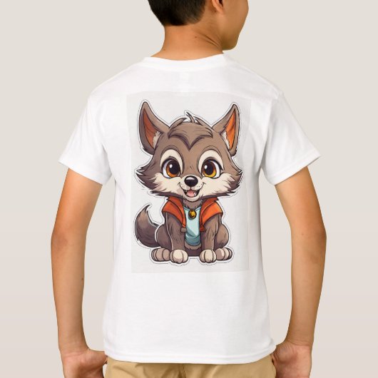 "Tiny Fangs: Adorable Werewolf-T-Shirt T-Shirt (Rückseite)