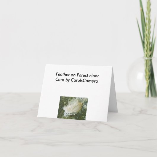 Tiny Feather Note Card Karte (Rückseite)