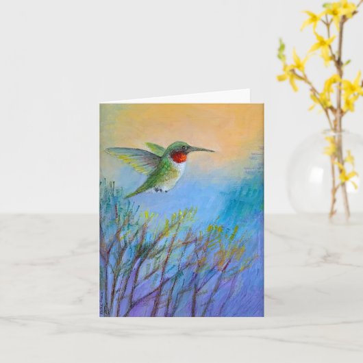 'Tiny Flight' Grußkarte Karte (Gelbe Blume)