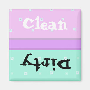 Tiny Floral Clean und Dirty Magnet