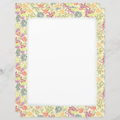 Tiny Floral Cream Stationery Paper (Vorne/Hinten)