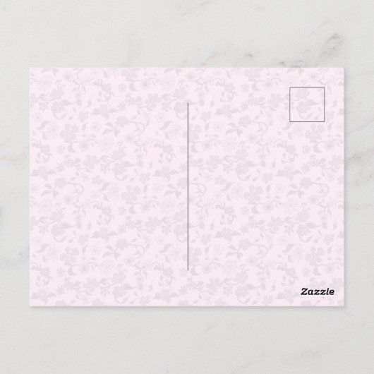 Tiny Floral Pattern Custom Friendship Postcard Postkarte (Rückseite)