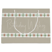 Tiny Floral Stripe Große Geschenktüte (Vorderseite)