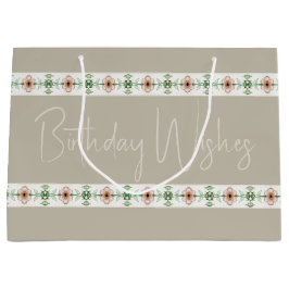 Tiny Floral Stripe Große Geschenktüte