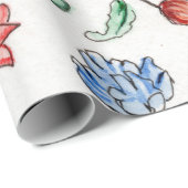 Tiny Floral Twine auf Packpapier (Rolleneckpunkt)