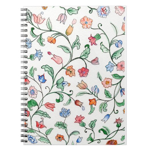 Tiny Floral Twins Design auf einem Notebook / Jour Notizblock (Vorderseite)