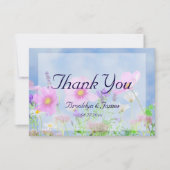 Tiny Floral Wedding danke Ihnen Card Wild Blume (Vorderseite)